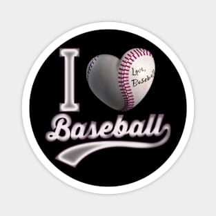 i love baseball drak design Magnet